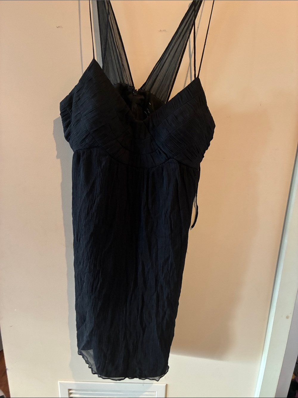 Max & Cleo Black Spaghetti-Strap Mini Dress